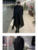 Giacca a vento da uomo di media lunghezza in stile coreano, Primavera/Autunno, Cappotto al ginocchio in lana britannica, Capospalla largo e alla moda