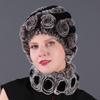 Wholesale New High-quality Rex Rabbit Fur Accessories Autumn and Winter Women's Versatile Warm Hat Scarf Two-piece Set