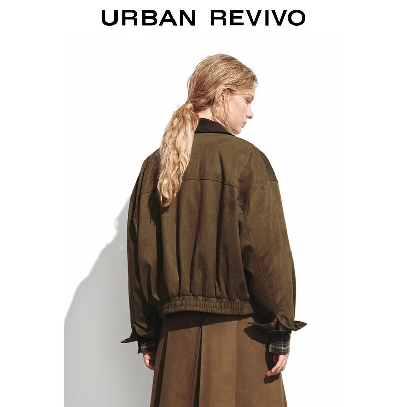 UR Women's Flowing Style Patchwork Lapel Padded Jacket