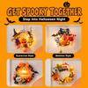 Halloween Festival Wreath Spooky Pumpkin Ghost Wreath Woven Rattan Wreath American For Home Atmosphere Decoration Front Door