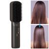 Cordless Hair Straightener Brush Anti-Scald Electric Hot Comb 3 Temp Settings Portable Straightening Brush for Travel & Home