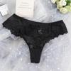 Women Sexy Lace Lingerie Temptation Low-waist Thong Panties Transparent High Quality Embroidery Underwear Female G String