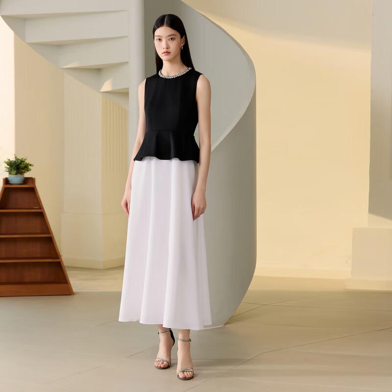 

ELLASSAY Элегантное лоскутное платье с эффектом двух частей L