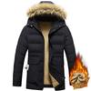 Mens Winter Thickened Fleece Lined Coat Warm Padded Jacket Casual Outerwear