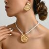 3Pc Summer Ocean Jewelry Set for Women-Starfish Shell Heart Necklace&Earrings,Beach Vacation Party Gift,Dainty Adjustable Chain