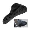 Bike Seat Cushion Cover Silicon Honeycomb Anti Slip Rainproof Ergonomic Bicycle Saddle Cover for Mountain Bikes Road Bikes Black