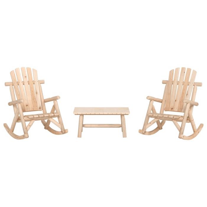 VidaXL Ensemble de salon de jardin 3 pcs bois massif d'épicéa 3185533