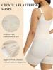 Plus Size Body Shaping Bodysuit with Tummy Control, Butt Lift, Adjustable Straps & Open Crotch