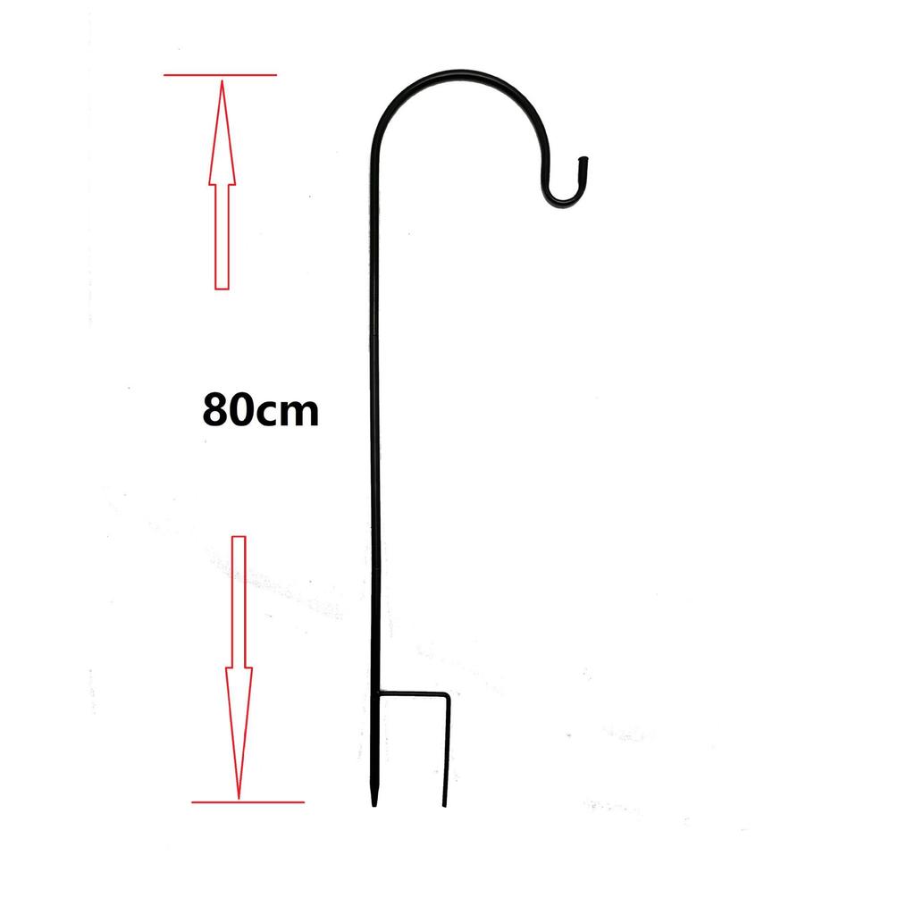 Rust-Proof Iron Shepherd's Hook for Outdoors – Ideal for Lawn, Courtyard, and Lamp Hanging