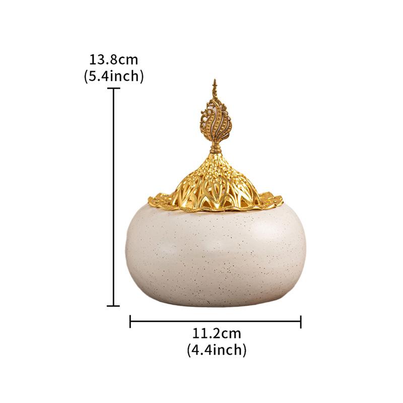 

Arabian Ceramic Incense Burner Middle Eastern Dome Vintage Living Room Decor Arabic Incense Burner білий