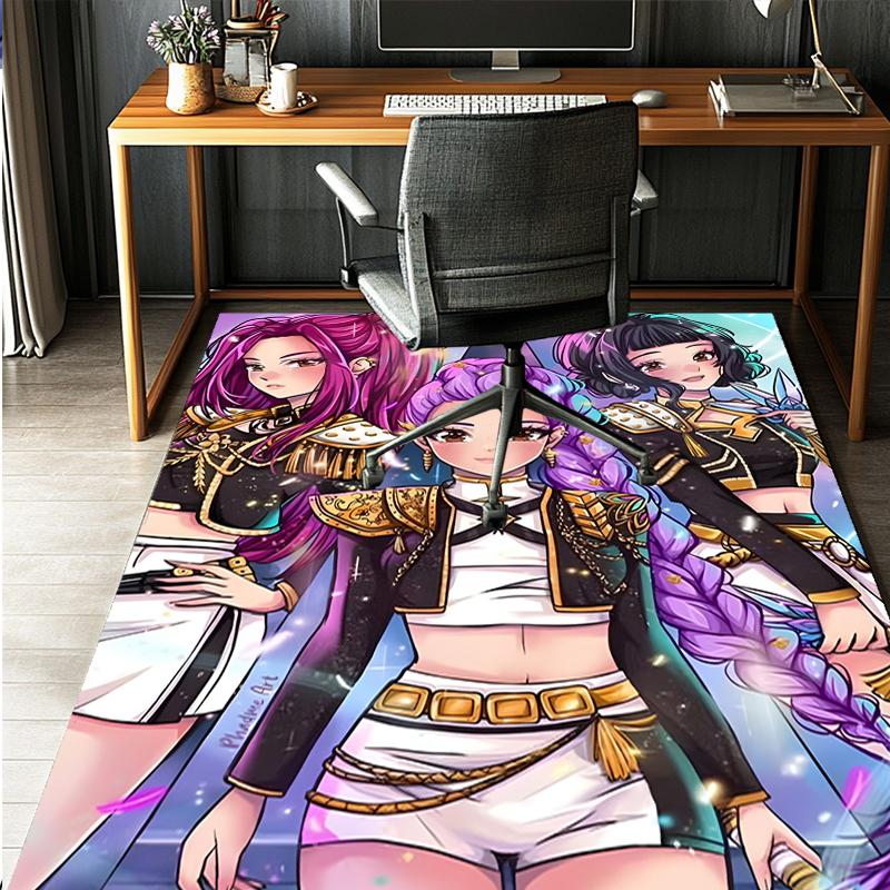 Girl group Pattern Rug, Indoor/Outdoor Mat, for Picnic, Gameroom, Bedroom, Office, Living Room, Home Decor Carpet, Birthday Gift