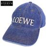 Loewe [/Domestic Genuine] Logo Embroidered Denim Cap Hat S Denim blueUsed