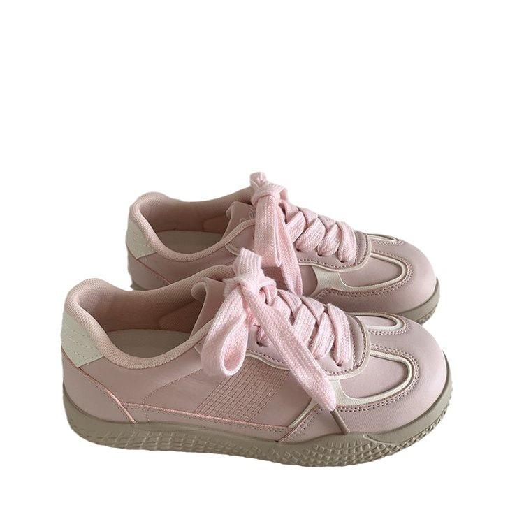 Platform-soled Dexun shoes 2024 autumn new breathable explosive leather board shoes niche original versatile little white shoes women's shoes