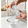 Advanced Pearl Rimmed Glass Bowl Creative Oatmeal Yogurt Bowl Breakfast Ice Cream Salad Bowl Glass Cutlery Kitchen Supplies Gift