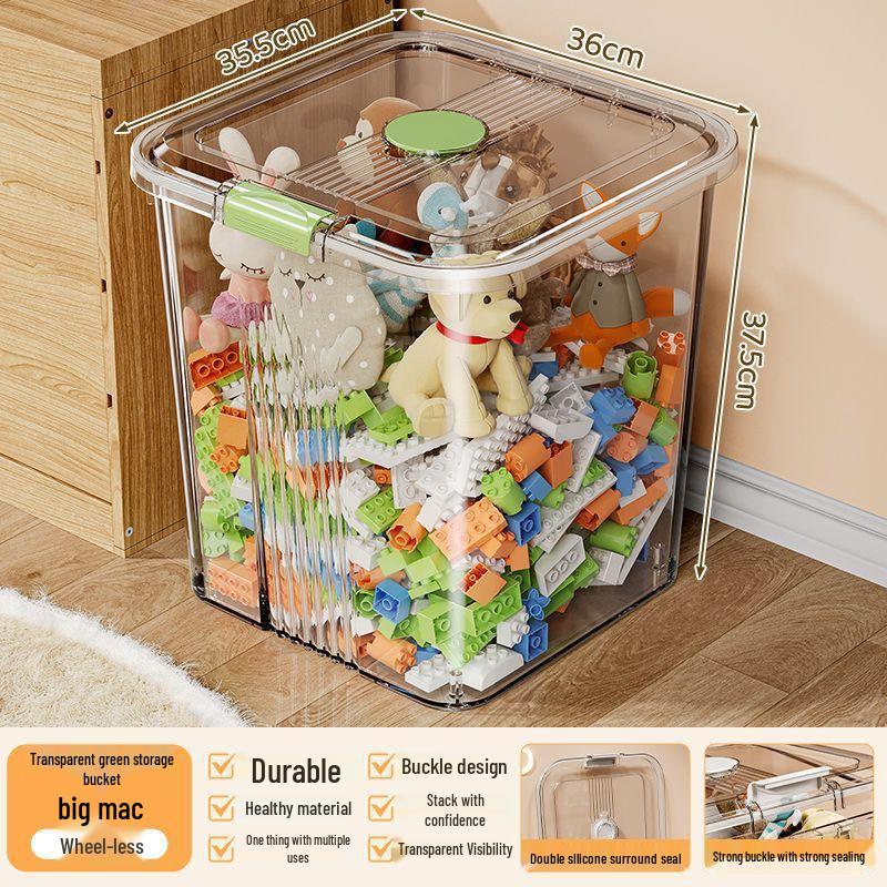 Transparent Multifunctional Storage Box: Large Capacity Plastic Organizer for Toys, Snacks, and Clothes