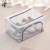 Transparente Aufbewahrungsbox mit doppelseitigen Öffnungen Reißverschluss Wasserdichte PVC-Schale Staubdichte Unterbett-Schuhaufbewahrungsbox