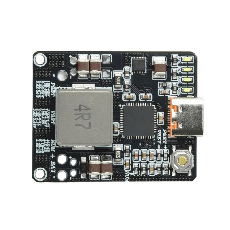 Efficiency IP2369 PD45W Bidirectional Fast Charge Module Featuring LCD Display for 2-6S Battery Laptop Power Projects
