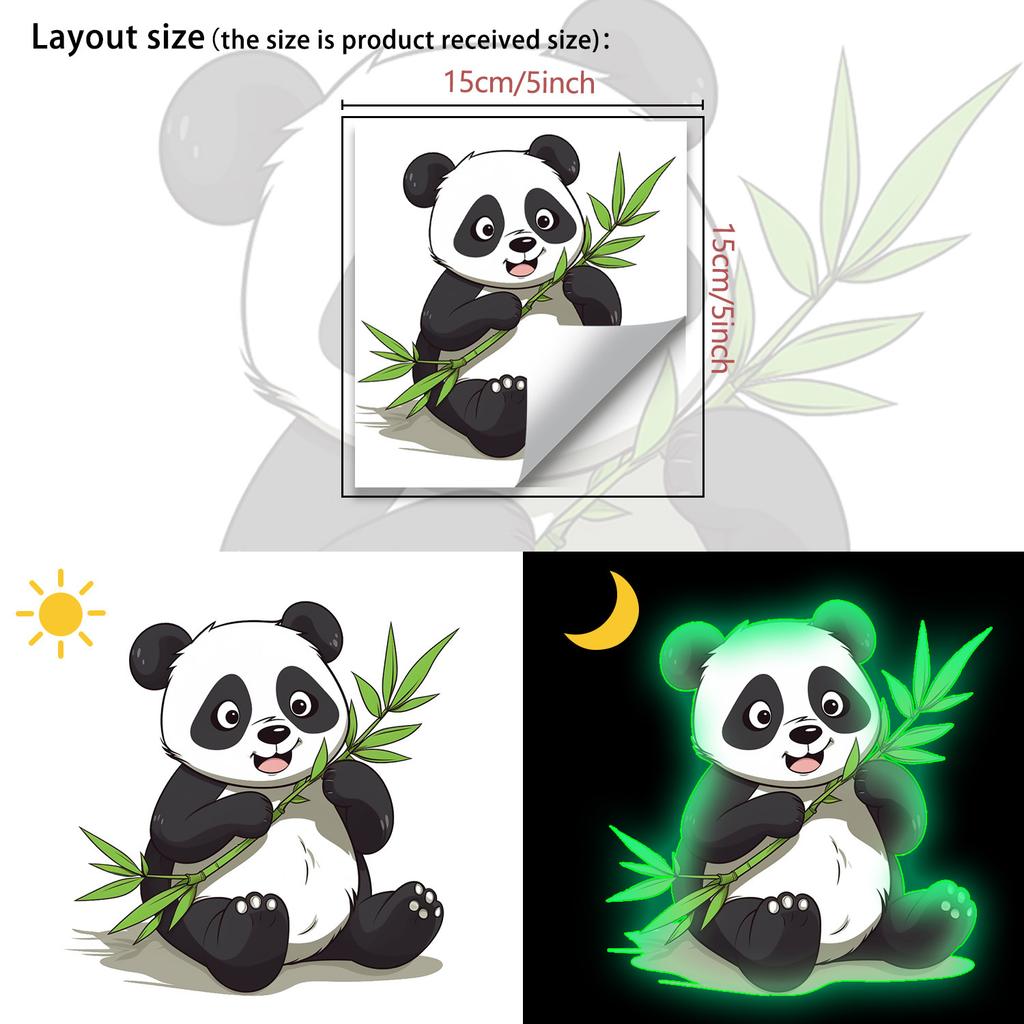 Luminous Panda Bedroom Study Room Living Room Decoration Switch Stickers