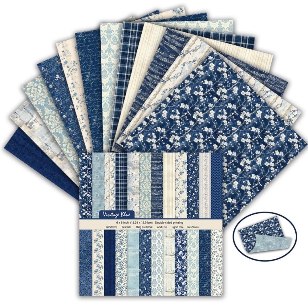 24 arkusze papieru do scrapbookingu w kwiatowy wzór, papier bazowy 6 cali, papier dekoracyjny do dziennika, rękodzieło DIY
