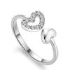 Double Heart Open Ring: Fashionable Heart-Shaped Love Jewelry
