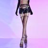 Sexy Ultra-thin D Oily Aurora Suspenders Integrated Stockings Women Polka Dot Black Silk Pantyhose Sexy Sex Temptation