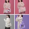 Stylish Hello Kitty Melodic Kuromi Plush Fabric Handheld And Crossbody Bag For Girls