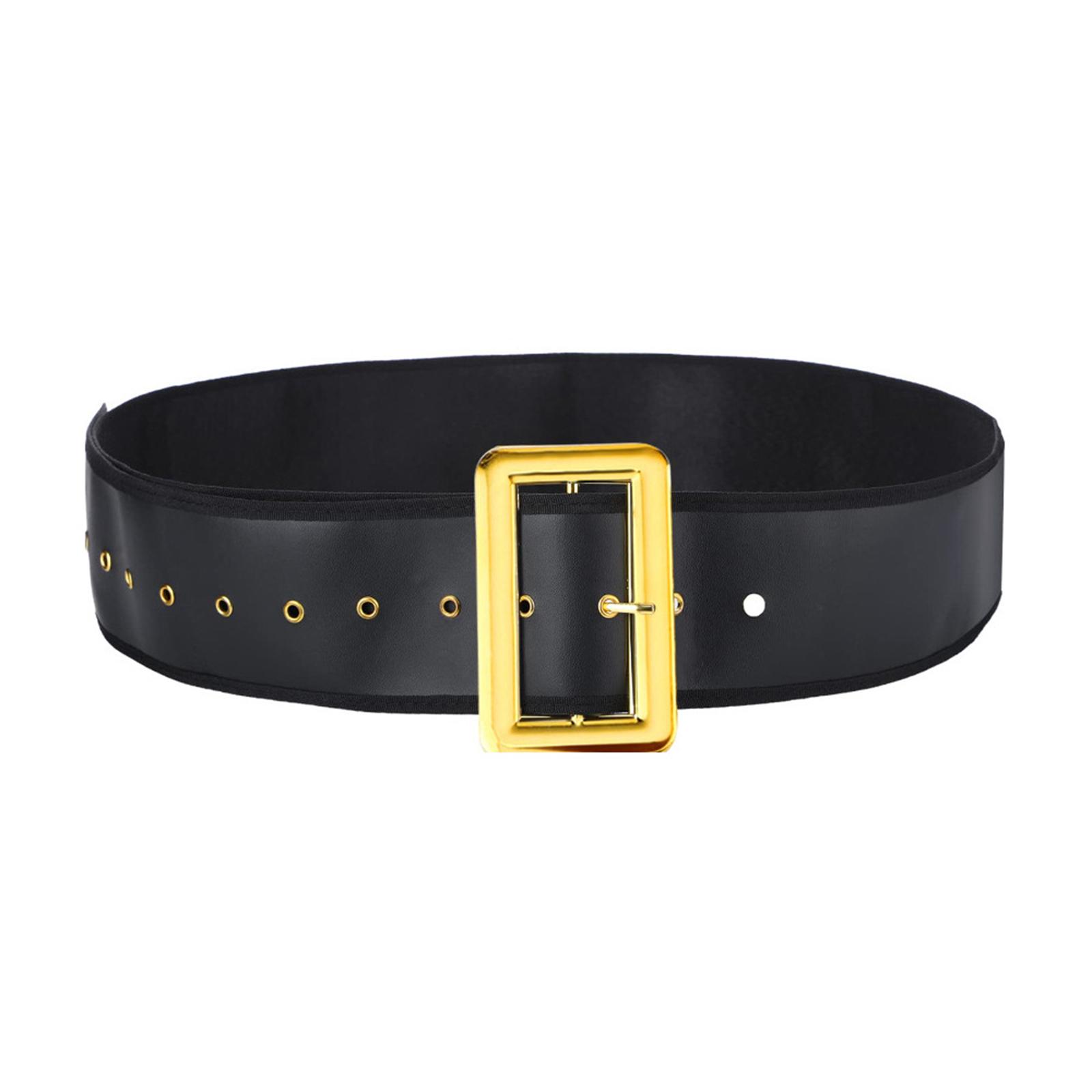 

Рождественский пояс Санты для взрослых, регулируемый черный пояс для мужчин и женщин, пояс Санты для рождественского костюма для косплея, аксессуар S