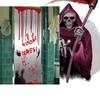 Halloween Blood Fingerprint Door Stickers Ghost Festival Decoration Haunted House Shopping Mall Door Set Bathroom