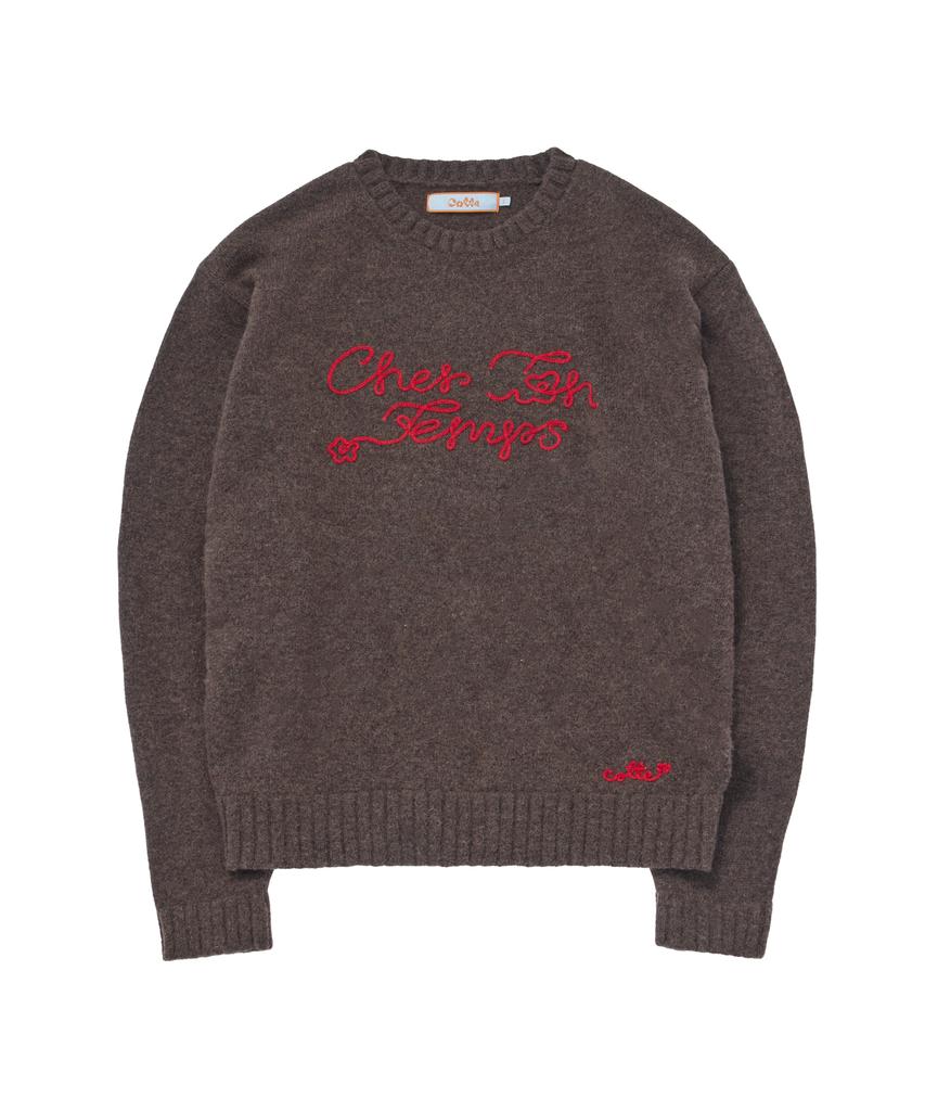 Kkotte Ctt Lettering Knit (Gray)