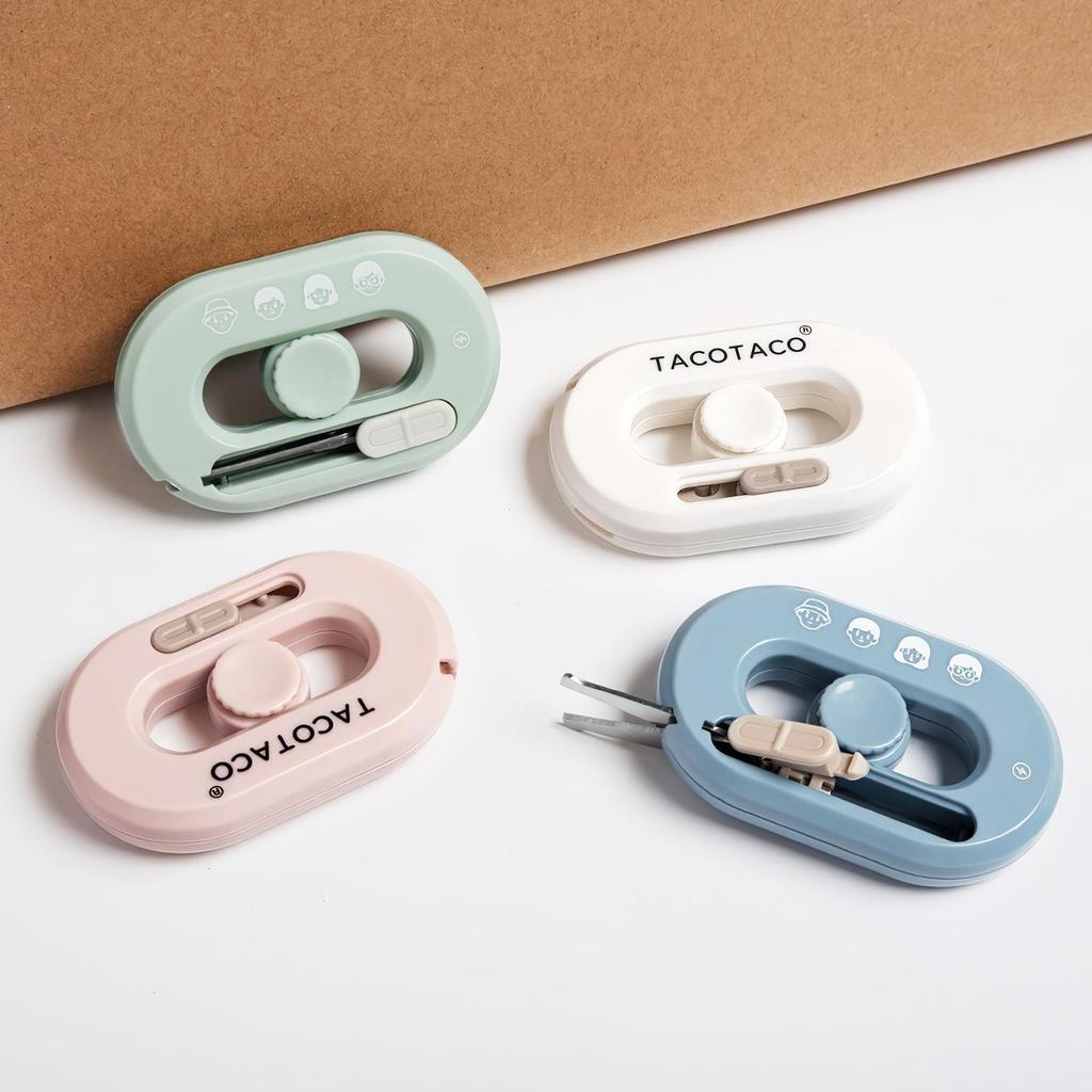 1pcs Funny mini Fold Scissor Portable Size Fidget Spinner Safe Cutter Utility Knife Cutter for Paper Diary Office School