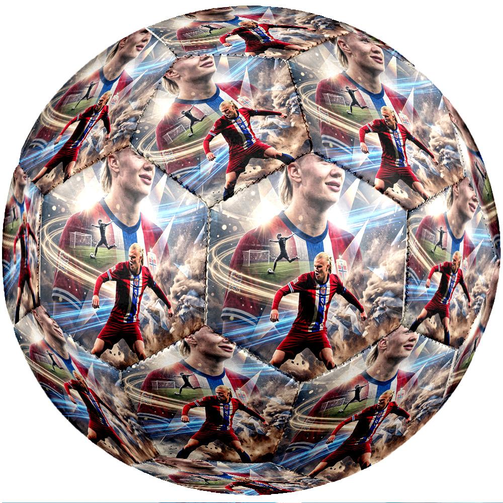 Erling Haaland Size 5 Standard Football Durable Training Match Soccer Ball for Adult Outdoor Sports