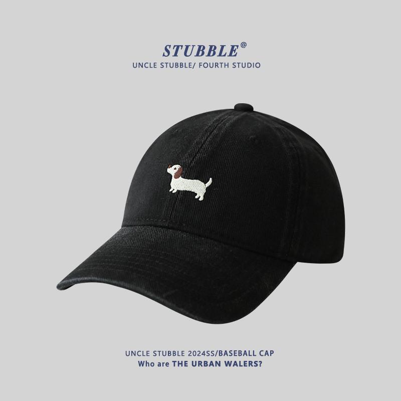 Original Design Corgi Embroidered Baseball Cap With Wide Brim For Sun Protection And Breathability