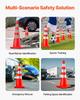 Safety Cones Traffic Cones 6 x 36" Orange Reflective Collars Road Cones