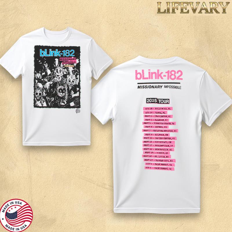 Blink182 Missionary Impossible Tour 2025 Shirt Unisex T-Shirt XL
