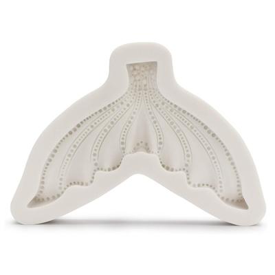 Large Mermaid Tail Mold, Silicone 3D Fondant Mermaid Tail Mold Candy Mold for Chocolate Sugar Clay Cake Decoration Grey Color