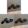 Retro Square Toe Cross Slip On Sandals With Rubber Sole For Summer Casual Women