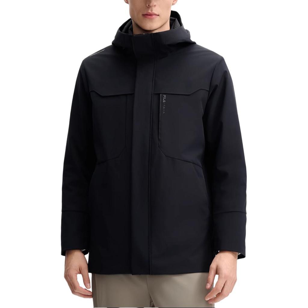 Fila Casual Hooded Jacket Two-Piece Set Men Tops Black F11M513702FBK