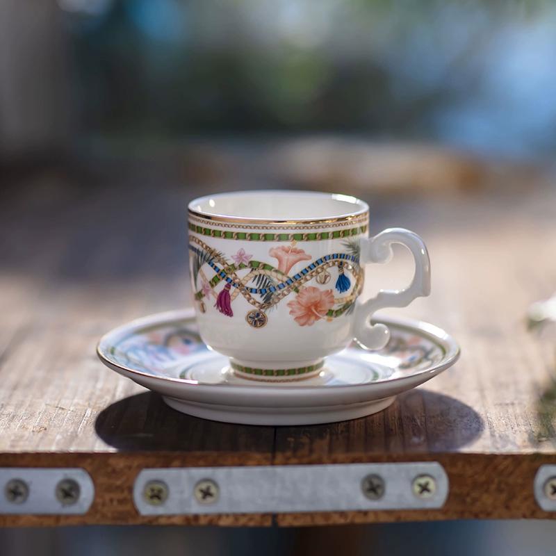Italian Espresso Cup, Small Coffee Cup, Extra Strong Espresso, Single Product Ceramic, Small Capacity, Small Size, Mini Cup and Plate, Compact