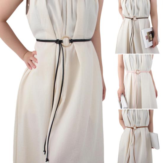 Imitation Leather Belt Lace-up Decorative Waistband Dress Shirt Tops Belt Versatile Fashion Accessory