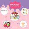 Ice Cream Toys Candy Cart Kids Play House Toys with Ice Cream Lollipop Music Rotatable Pretend Play Gift for Toddler Boys Girls