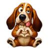 Funny Basset Hound Pet Dog Animal Car Sticker Waterproof Styling Automobiles Motorcycle Exterior Accessories Vinyl Decals Y172