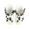 Crocs Crush Clog EVA Smiley Lemon Decorative Buckle Hand Painted Graffiti Casual Fashion Versatile Hole Shoes Unisex White