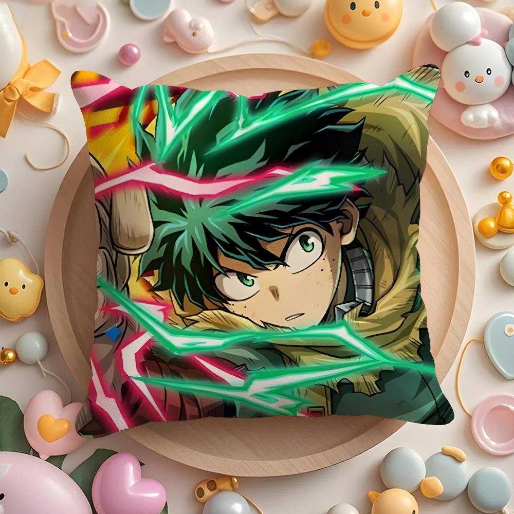 My H-Hero A-AcademiaS Cushion Cover Home & Car Multi-Scene Pillow Cover - Reversible, Soft & Durable for Daily Use
