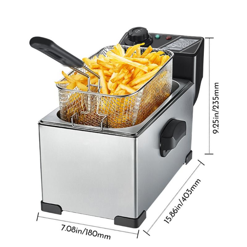 Electric Deep Fryer Household Small Electric Fryer Commercial Deep-fried Dough Sticks Chips Machine Stall Fryer