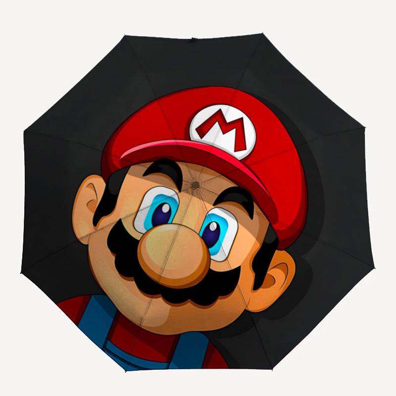 

Mario Game Auto Open/close, 8-Rib Iron Frame, Compact Folding Umbrella All-Season 0808095