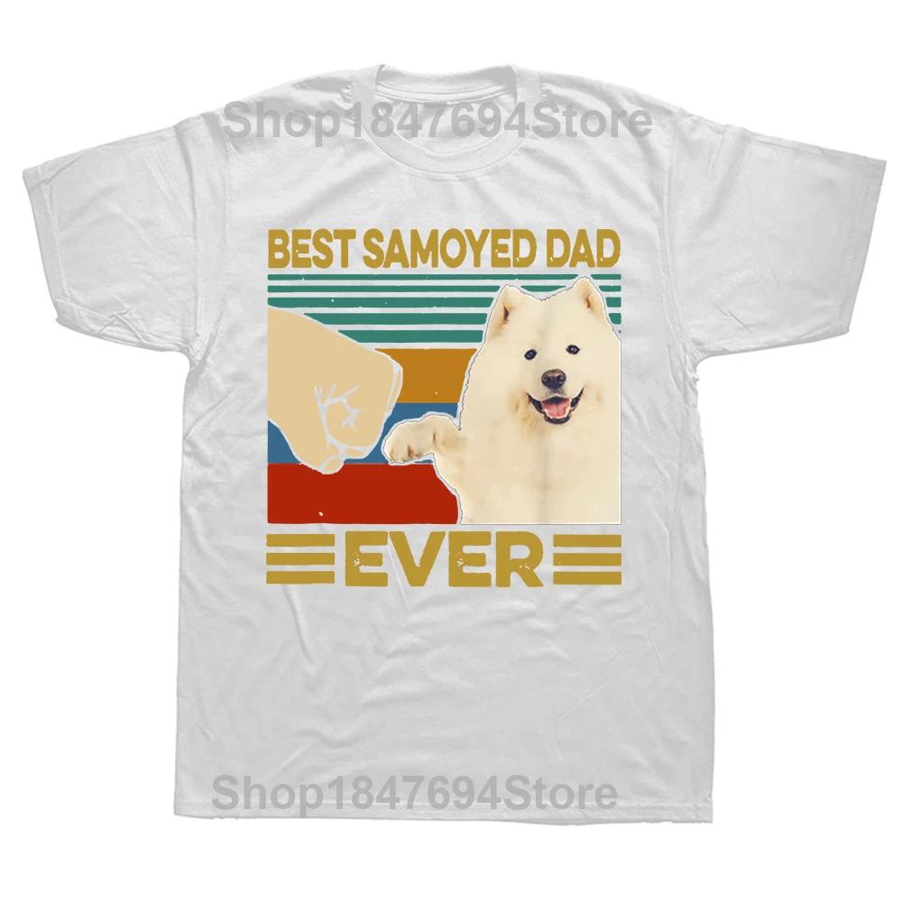 

Best Samoyed Dad Ever Retro Vintage Father s Day T Shirt Dog Lovers Round Neck Short-Sleeve Fashion Tshirt Casual Basic T-shirts M