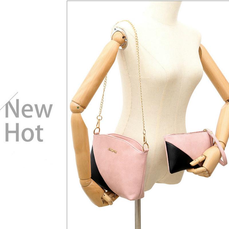 IELGY Damentasche, modische Nähte, vierteiliger Stil, große Handtasche, Umhängetasche