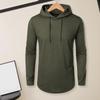 Herren Herbst Hoodie Langarm Kapuzen Kordelzug Einfarbig Mittellang Weich Lässig Einfacher Stil Warm Herren Top Sweatshirt Herbst Cl