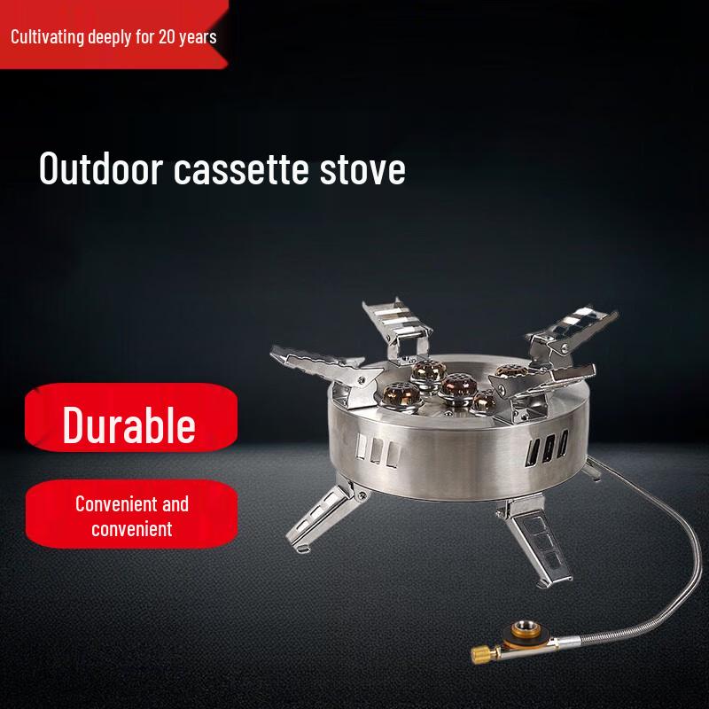 Beifu Portable 5-Burner Cassette Stove Kit with Frying Pan