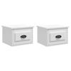 VidaXL Wall-mounted Bedside Tables 2 Pcs High Gloss White 41.5x36x28 Cm 816381